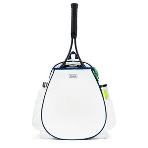Ame & Lulu White “Game On” Tennis Backpack